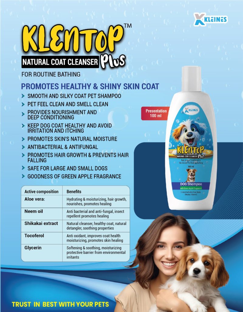 Natural coat cleanser for pets made with organic ingredients, ensuring gentle care and a shiny, healthy coat.